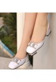 Lanin Beyaz Cilt Topuklu Ayakkabı