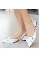 Fiore Beyaz Cilt Topuklu Ayakkabı