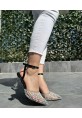 Jayla Siyah Cilt Şeffaf Topuklu Ayakkabı