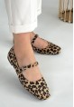Linni Leopar Süet Babet Ayakkabı